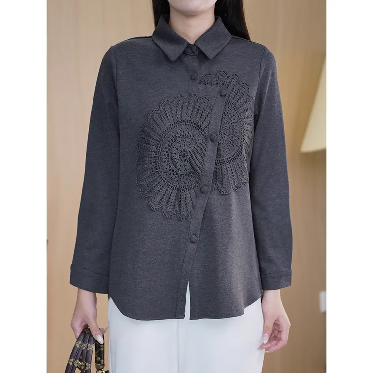 百搭衬衫秋冬显瘦上档次衣服品质时髦上衣微胖妹妹洋气质大码女装