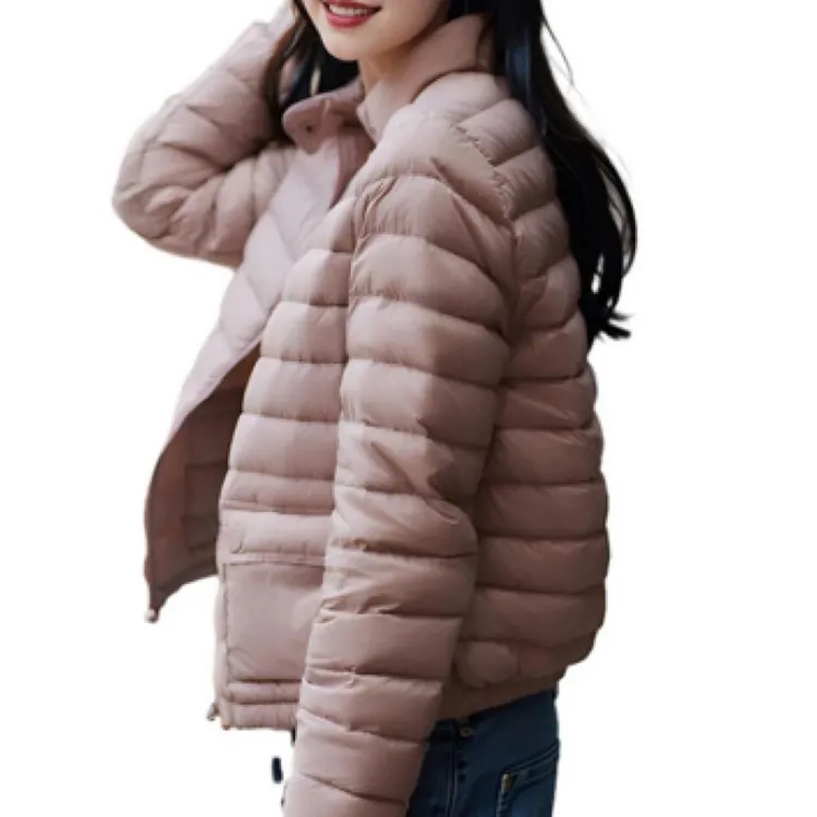 排骨款轻薄羽绒服女立领短款显瘦小个子鸭绒保暖外套