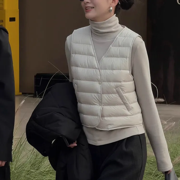 “羽绒小马甲” 背心女款内穿搭90白鸭绒轻薄护腰25新款