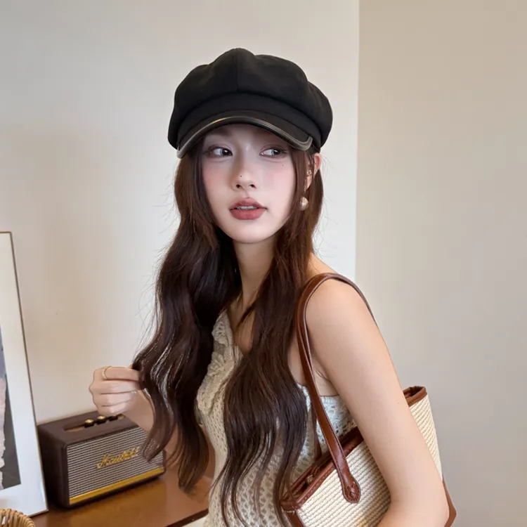 包边ins八角帽子甜酷显脸小八角帽时尚韩版秋冬网红百搭画家