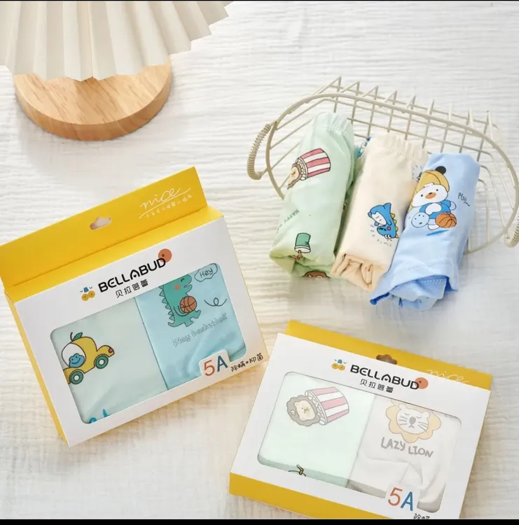 贝拉蓓蕾儿童内裤平角男女童四角棉短裤内穿四角短裤头