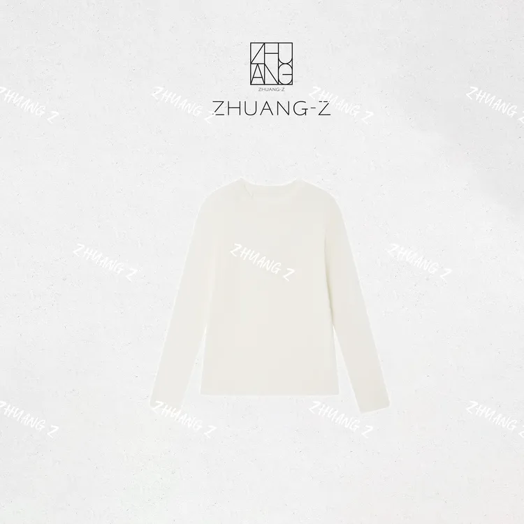 【ZHUANG -Z】（皮肤T）秋冬纯色百搭天丝羊毛打底显瘦亲肤tee长袖