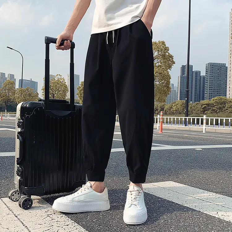 夏季薄款西裤男韩版潮流宽松裤子2025新款男士潮牌百搭休闲束脚裤