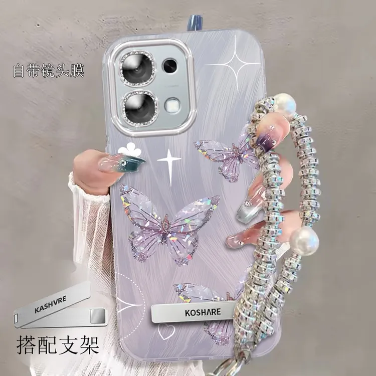 全包摄像头OPPOA6手机壳5G羽纱蝴蝶PLS120软壳a6新款防摔小清新