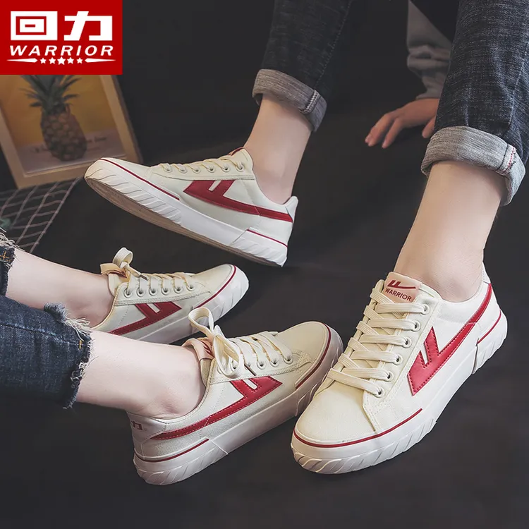 Warrior/回力夏季经典情侣款百搭休闲低帮薄款透气帆布鞋子男款