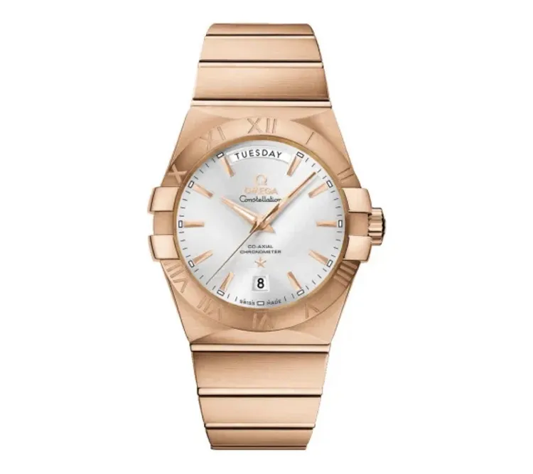 未使用 Omega/欧米茄 星座系列/男表/38mm/玫瑰金/机械