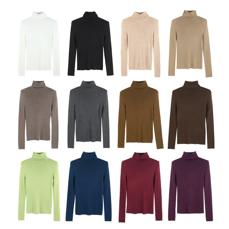 「京京」2025秋季新款高领纯色长袖显瘦套头打底上衣SHBZE918051