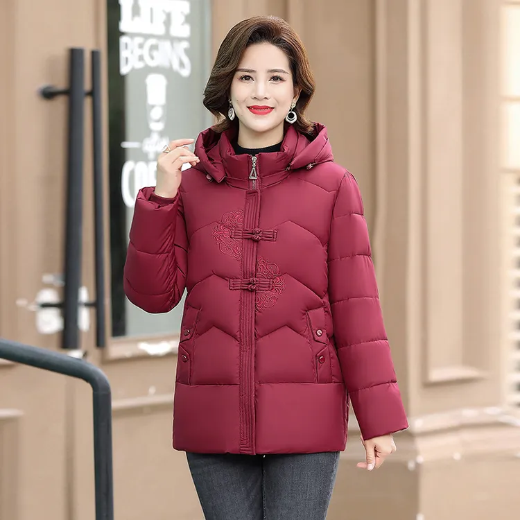 减龄显年轻妈妈棉服中老年棉衣母亲装洋气秋冬保暖时尚上衣气质
