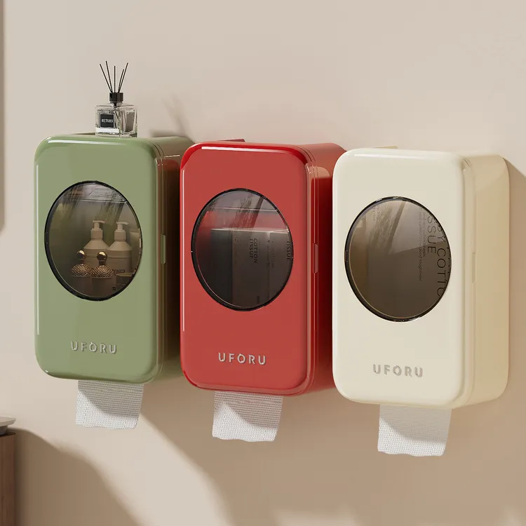 橱明星卫生间厕纸盒免打孔防水纸巾盒壁挂式置物架大容量抽纸盒