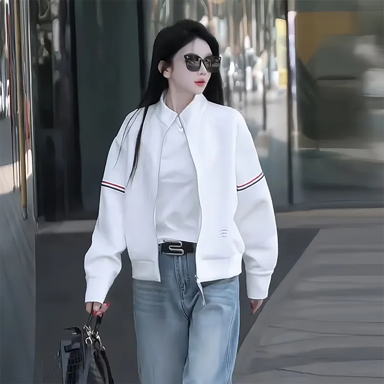 韩版时尚百搭立领拉链开衫外套女秋季设计感气质减龄休闲显瘦上衣