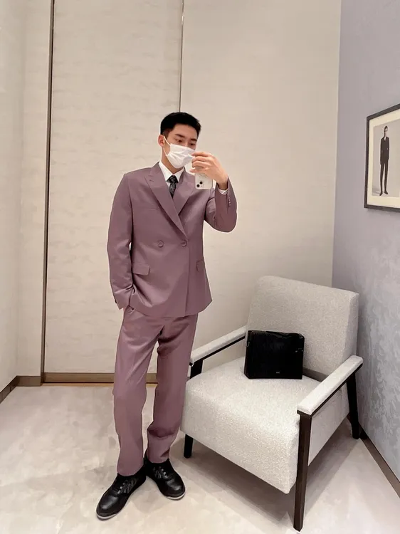 全新未使用 DIOR/迪奥 男士经典时尚双纽扣单西休闲百搭100392