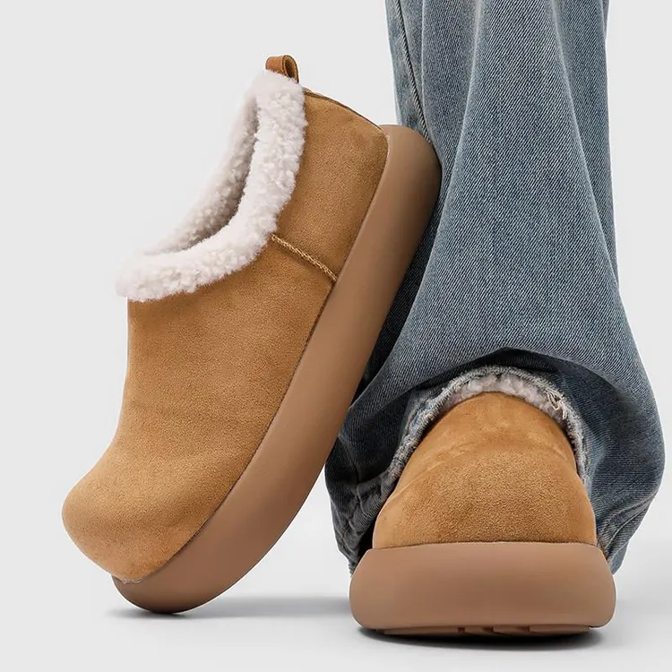 厚底小土豆勃肯鞋男2026冬季新款潮流时尚雪地靴户外全包防滑棉鞋