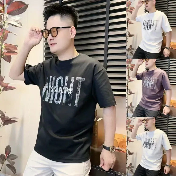 匹马棉立体钢印男士百搭圆领T恤夏季时尚潮流新品短袖72127