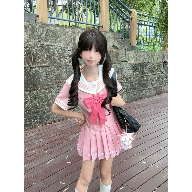 甜嗑TIANKE【小黛】原创正版JK制服水手服日系学院风甜美显瘦套装