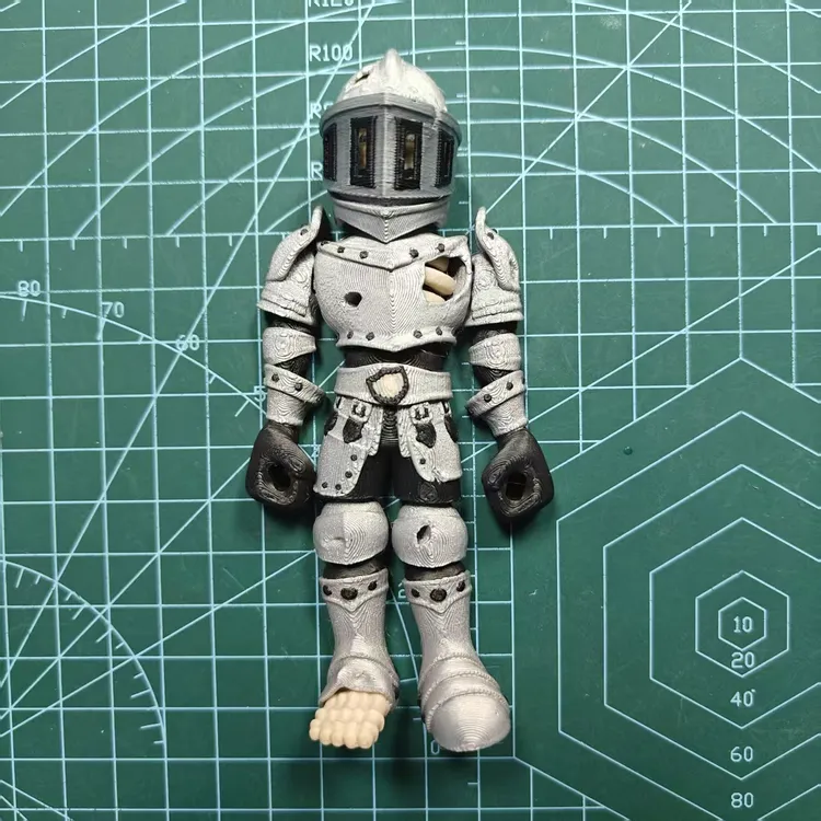 3D打印治愈系模型摆件骷髅骑士关节可活动手办摆件男女生儿童礼物