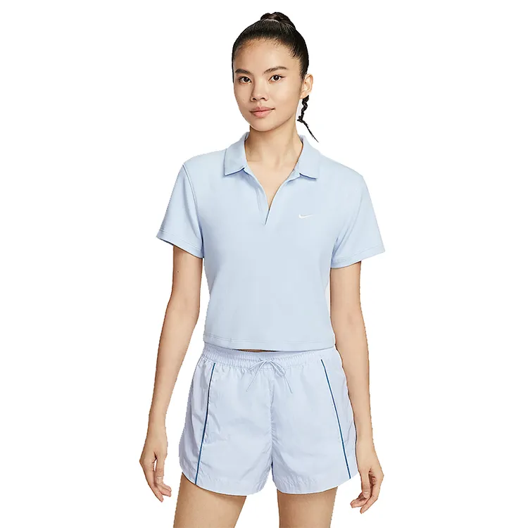 NIKE耐克女子针织有领短T恤DV7885-423