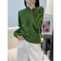 【晴晴精选】百搭半高领毛衣女新款宽松软糯显瘦打底针织上衣B162#