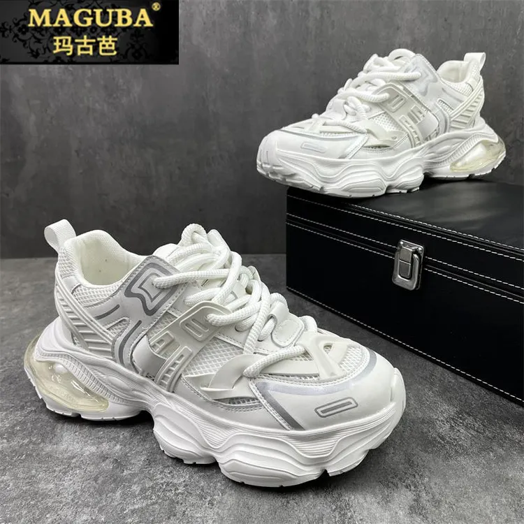 玛古芭老爹鞋男款潮流时尚网面透气运动鞋厚底增高潮流轻奢休闲鞋