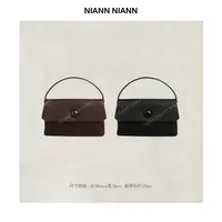  NiannNiann 新品高级感小胎牛皮内里羊绒纽扣手提小皮包16465