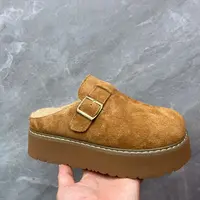 398720新款高品质广版头层磨砂牛皮超轻舒适防滑冬季单鞋
