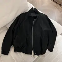 秋季新款立领百搭气质韩系复古皮衣外套(衣长62）