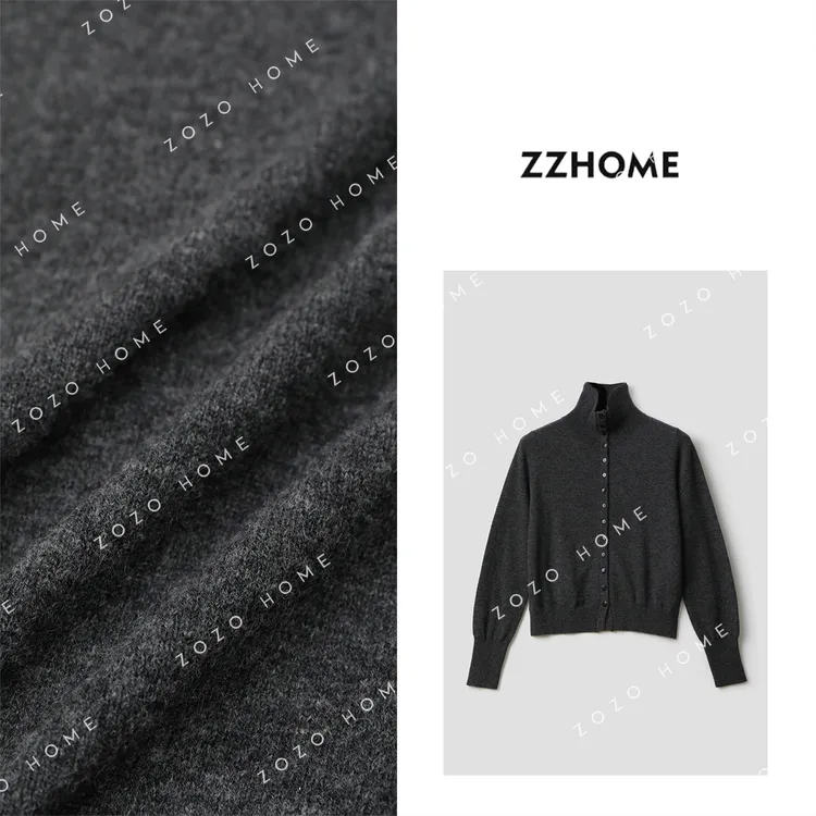 【ZOZO HOME】“老钱回归”1OO羊毛贝壳扣立领重磅加厚毛衣q170233p