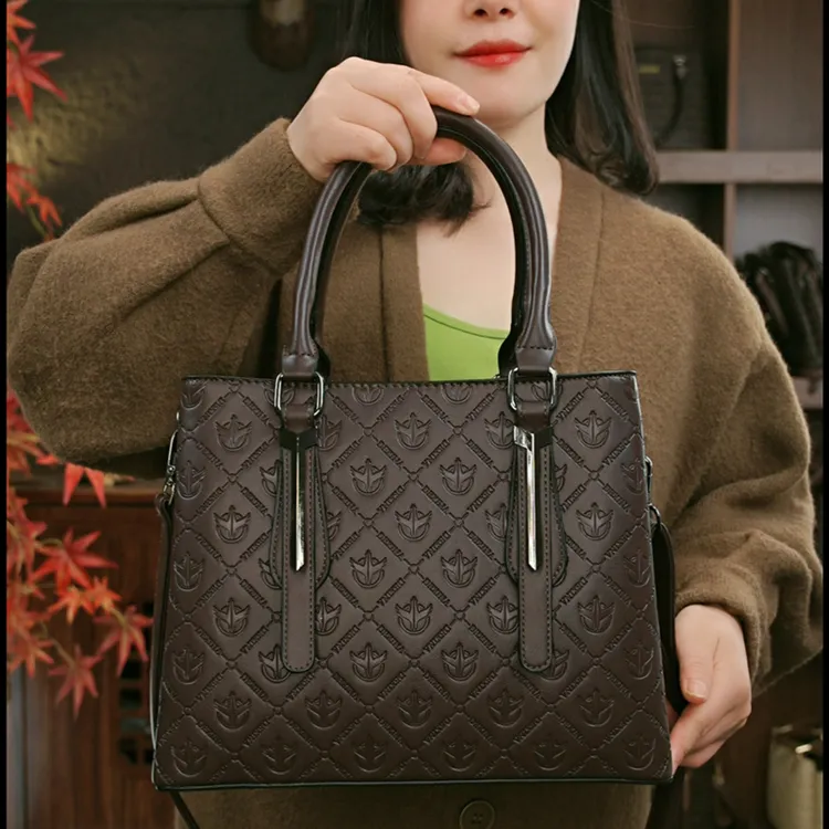 DEXINA/登喜鸟2025秋冬款手提包休闲女士轻奢潮流大气复古妈妈包