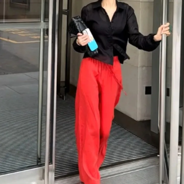 时尚潮流百搭精品女装显瘦2025女款裤子套装0080