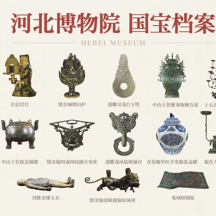 河北博物院长信宫灯金缕玉衣博山炉发光冰箱贴文创正品