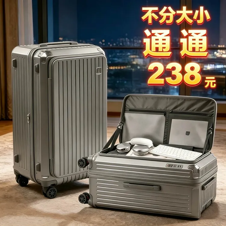 【牧岚优品】侧开行李箱大容量拉杆箱可扩展旅行箱密码箱登机箱新款商品图