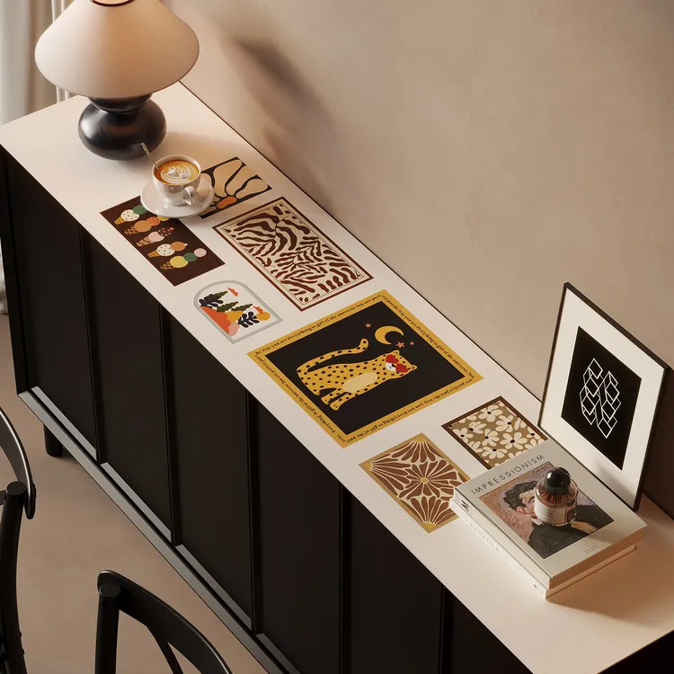 中古风电视柜餐边柜桌垫轻奢高级感台面保护垫鞋柜酒柜防脏桌布
