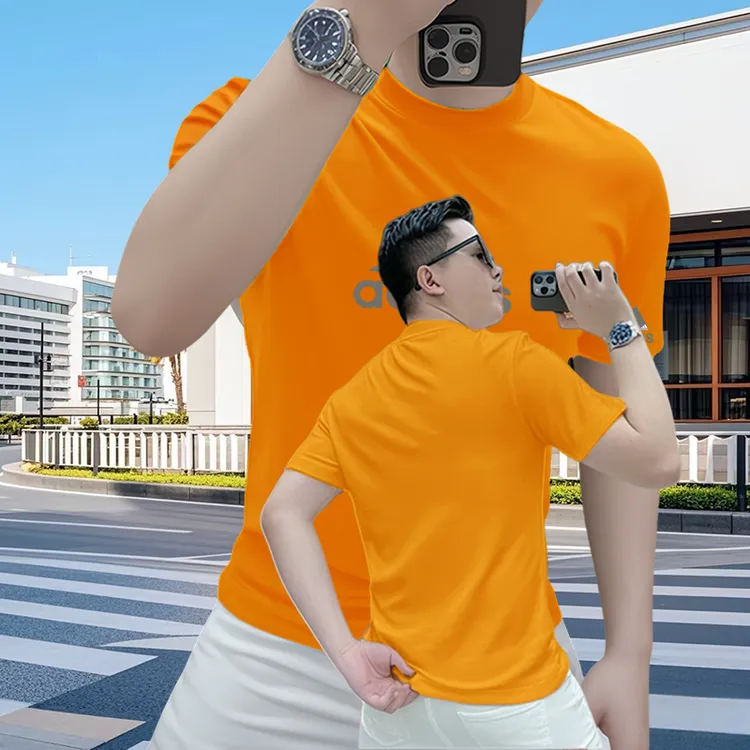 美式潮牌高级感男装短袖t恤2025夏季新款时尚百搭纯棉圆领半袖T恤