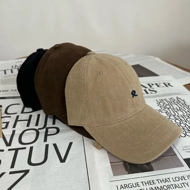 新款棒球帽简约百搭软顶刺绣男女同款显脸小防晒鸭舌帽