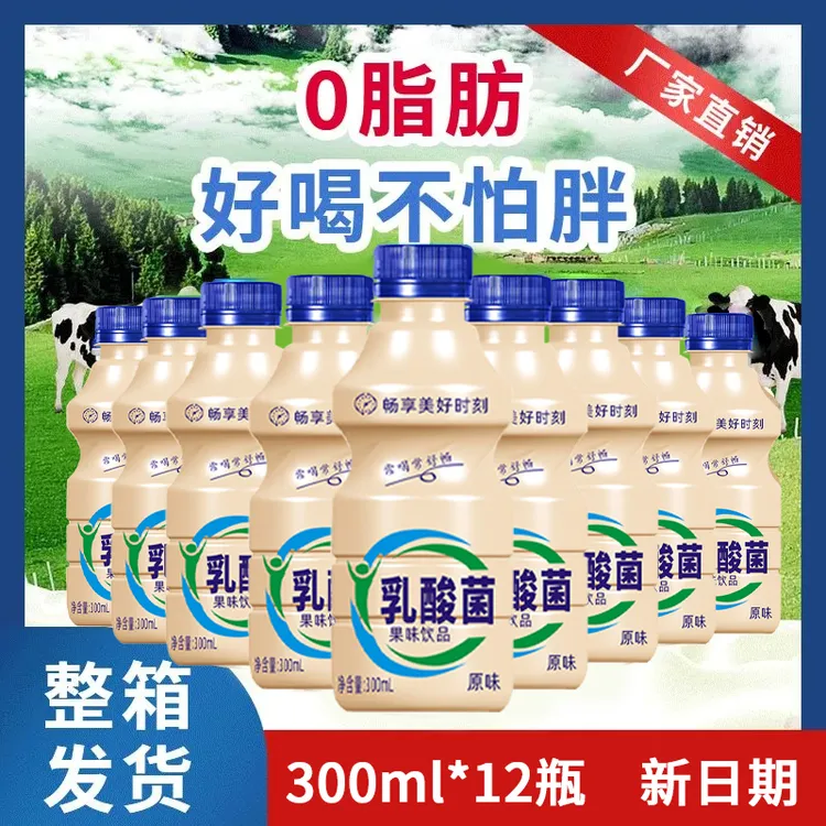 【整箱12瓶】益生菌乳酸菌风味饮品300ML早餐奶0脂肪饮料整箱包邮