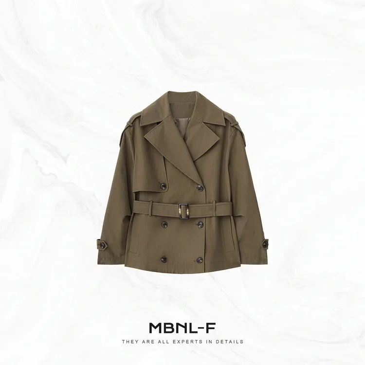 MBNL-F “迈里风衣” 秋季经典英伦风短款风衣外套 秦磊XM-XFY052