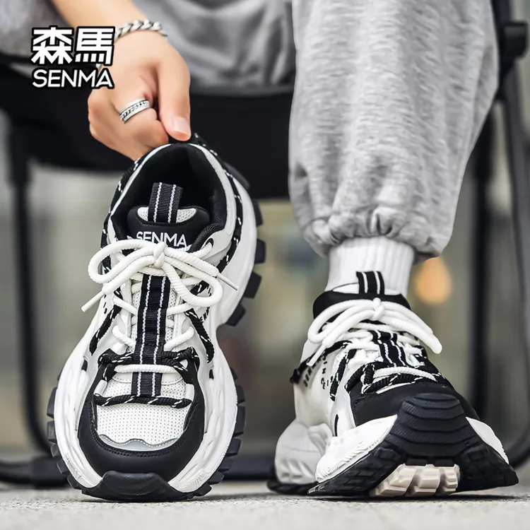 森马新品个性潮流运动鞋秋季新款厚底耐磨老爹鞋时尚百搭休闲男鞋