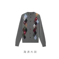 【海涛大叔】「乌兰巴托」复古时尚提花圆领长袖羊毛针织开衫