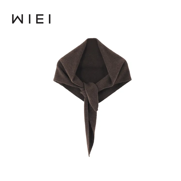 《WI EI》牦牛绒羊绒*TO风 针织大三角 围巾 外搭披肩W25309286