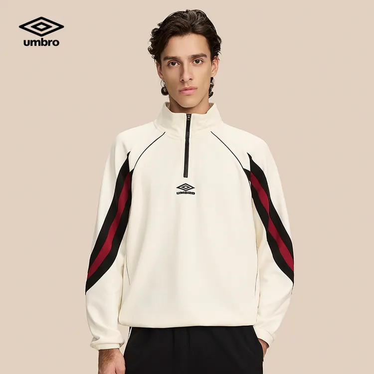 Umbro/茵宝复古英格兰休闲舒适运动套头半拉链卫衣U2126150409
