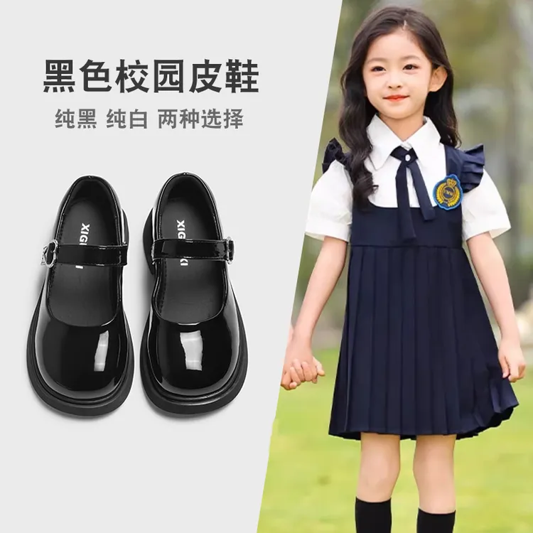 西8819小皮鞋童鞋2025春秋季新款儿童小公主小女孩玛丽珍表演鞋子