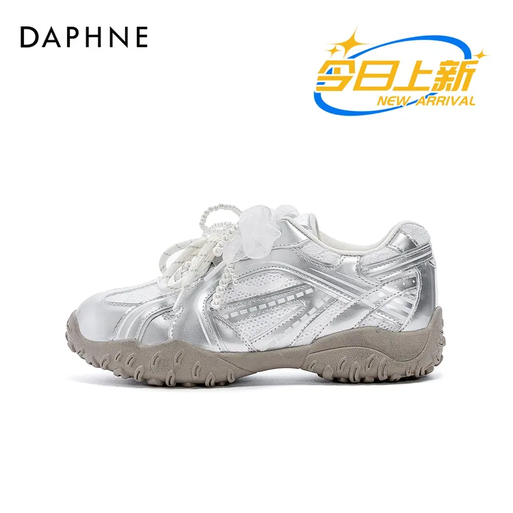 达芙妮休闲厚底阿甘运动鞋2025年春季款芭蕾舞月牙底德训女休闲鞋