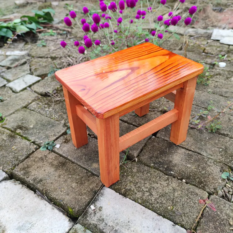 25厘米高复古炭化实木儿童老人换鞋凳洗菜洗衣凳阳台茶几凳富贵凳