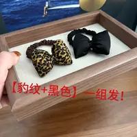 【两个装】新韩系东大门豹纹+黑色发绳两个装福利款高级感