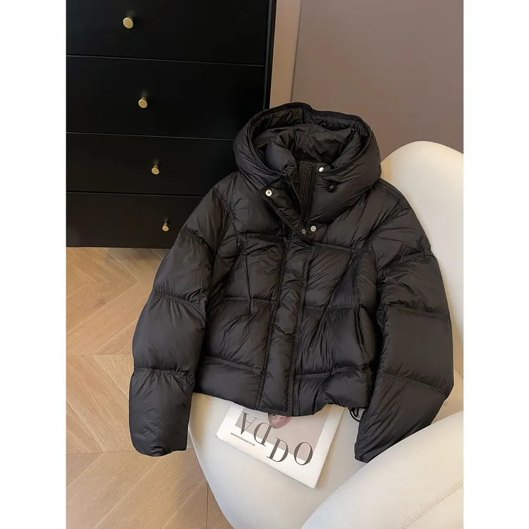 云朵泡芙连帽龟背加厚棉服上衣女款冬季2025新款保暖棉衣减龄外套