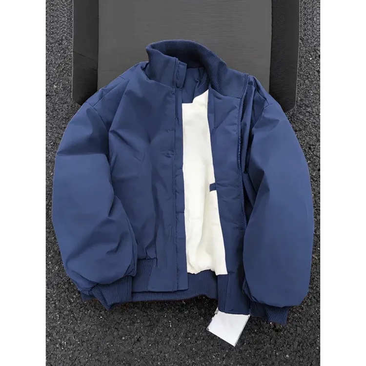 美式短款飞行夹克棉服男款冬季cleanfit外套bomber廓形立领棉衣潮