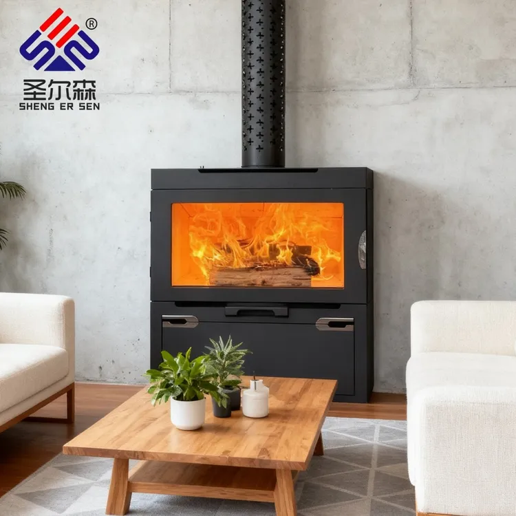 圣尔森致享款观火壁炉：大屏悬浮火家居民宿自建房茶室办公室取暖