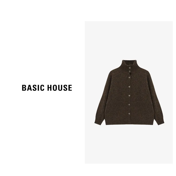 Basic House/百家好时尚休闲长短高龄保暖冬季针织衫-B0625B5QTL2