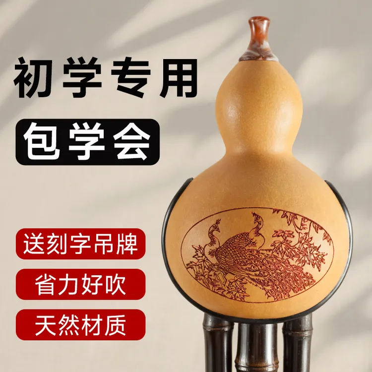 葫芦丝c调紫竹七孔双音葫芦丝专卖学生成人降b初学入门葫芦丝乐器