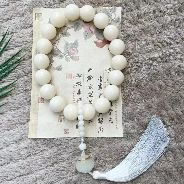 天然白菩提根手串大白手持车挂超大果香囊流苏款送4瓶香丸盘玩袋