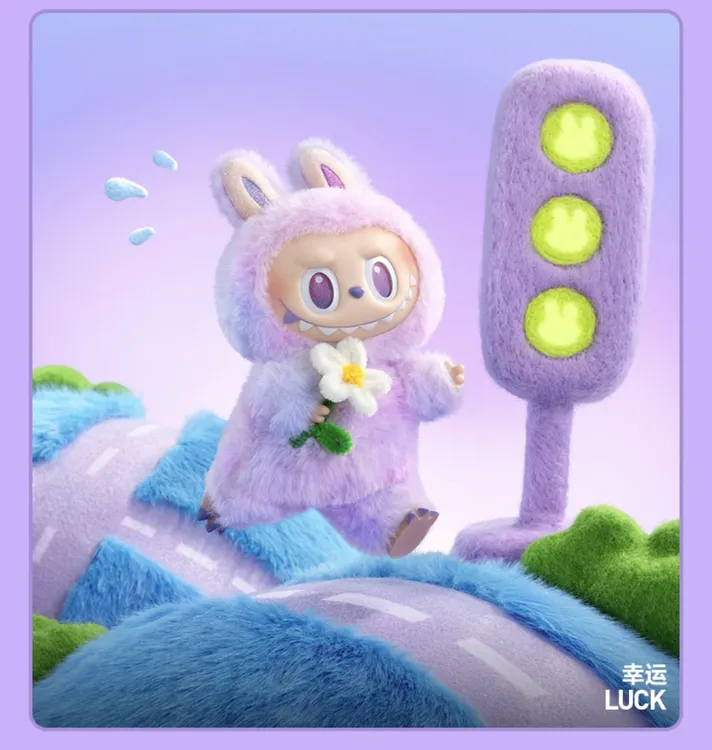 前方高能系列盲盒马卡龙3代搪胶脸毛绒挂件